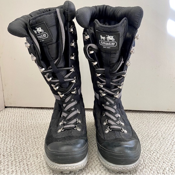 Coach Marian Black Snow Boots size 7 - Picture 4 of 13